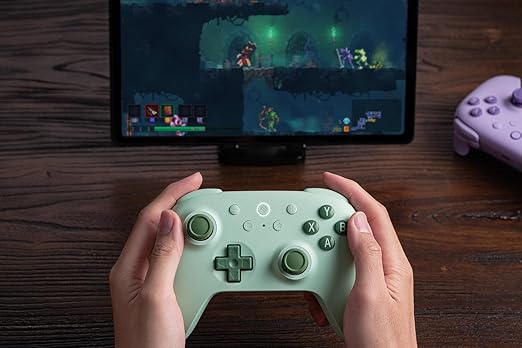 8Bitdo Ultimate 2C Hall Effect Joysticks and Hall Triggers Wireless Controller for Windows PC and Android, with Remappable L4/R4 Bumpers, Turbo function & Rumble vibration (Green)