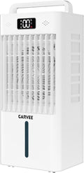 Portable Evaporative Air Cooler, 2.6Gal Touch Screen Cooler Fan with Remote Control, 6 Speeds 3 Modes LED Display, Quiet 3-in-1 Cooling, Ice Packs & Rolling Casters Included, for Bedroom Home Office