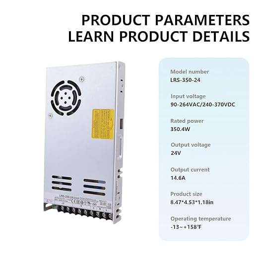 LRS-350-24 24V 14.6A 350W Industrial-Grade Switching Power Supply for Automation Systems/Commercial LED Applications