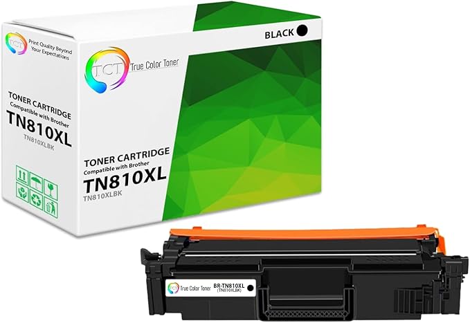 TCT TN810XL Black Toner Cartridge - Compatible Replacement for Brother TN-810XL Black High Yield Works with Brother HL‐L9410CDN L9430CDN EX470W MFC‐L9610CDN L9630CDN Printers (12,000 Pages)