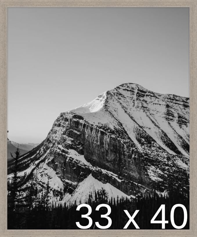 Frame It Easy 33 x 40 Rustic Gray Wood Frame (Derby)
