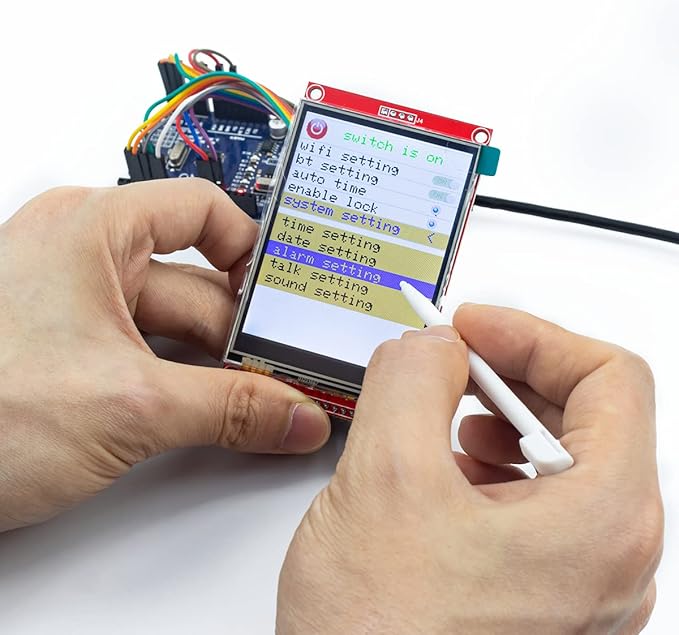 Hosyond 3.2 Inches TFT LCD Touch Screen Shield Display Module 320x240 SPI Serial ILI9341 with Touch Pen Compatible with Arduino R3/Mega2560 Development Board