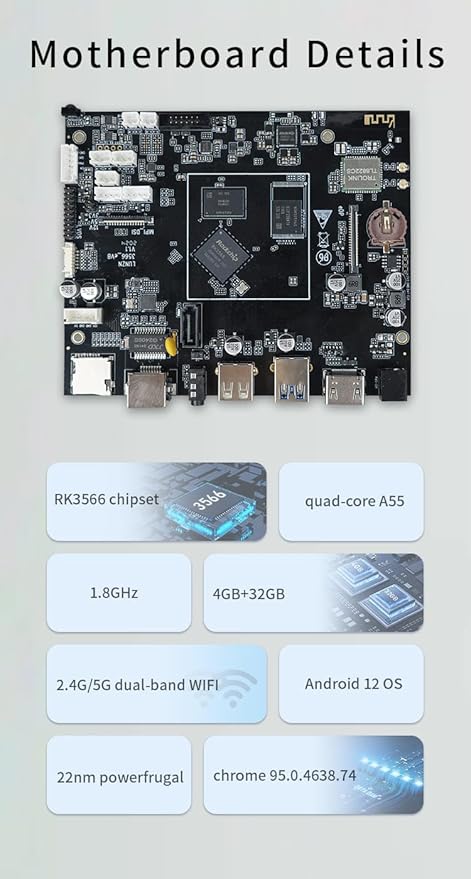 Lunzn Digital Signage Player Metal Box 4+32G Android 12 CMS Remote Publish Advertising Media Player (YM08)