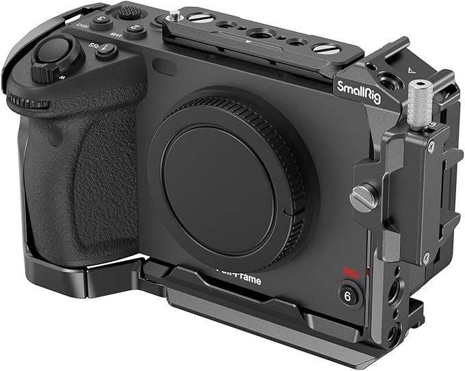 SmallRig Cage for Sony FX30 FX3 FX3A with Cable Clamp for HDMI, Classic Bright Black Surface, Included Cold Shoe and NATO Rail, Modular Design Compatible with Original XLR Handle