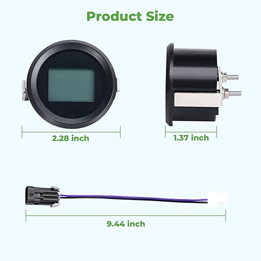 10L0L Golf Cart Battery Monitor Meter for EZGO RXV 2008-up Electric, LED Battery Capacity and Voltage Indicator Meter Only Fit Lead-Acid Batterys Level Indicator Monitor Gauge, OEM# 612314