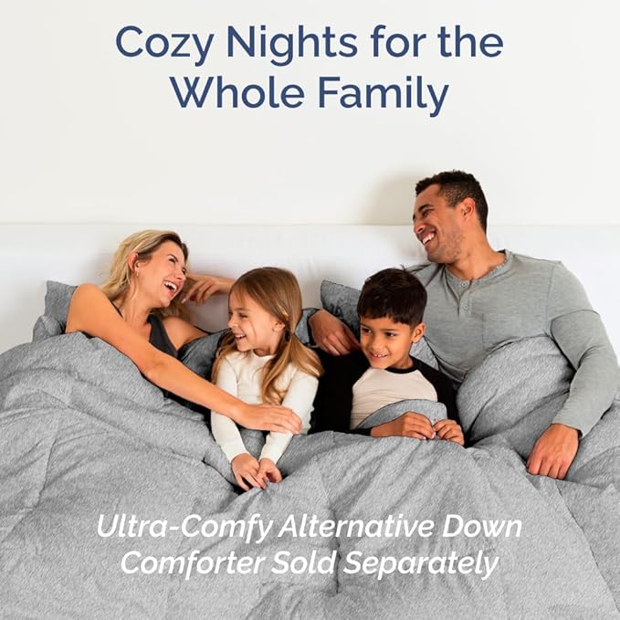 Full XL Bed Sheet Set - 4 Piece Extra Long Extended Full XL Sheets - Ultra-Soft, Breathable & Cooling - Fits 8” to 16" Mattress w/ Deep Pockets - 54" x 80" - Wrinkle & Fade Resistant - Heathered Grey