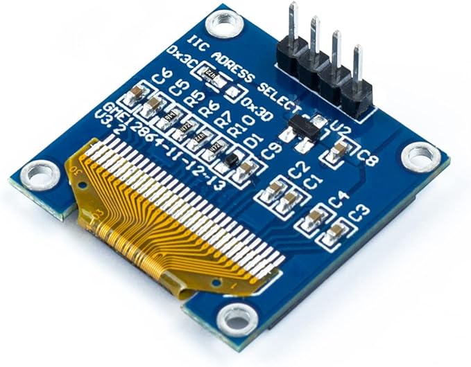 Hosyond 5 Pcs 0.96 Inch OLED I2C IIC Display Module 12864 128x64 Pixel SSD1306 Mini Self-Luminous OLED Screen Board Compatible with Arduino Raspberry Pi (Blue)