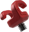 KONDOR BLUE x Armando Ferreira | MondoTies Cable Management Clips for Cameras | Cable organization, 1/4"-20 Mounted, Holds 2-3 cables, & Supports up to 20lbs of force (10-Pack) | Red