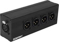 SQWRWY XLR 1 Female to 4 Male Passive Splitter | 4-Channel Galvanic Distribution for Zero-Latency Audio & DMX Adapter 4Way 1Pack