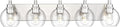 METWET Bathroom Light Fixtures, 5 Light Brushed Nickel Vanity Light, 32 Inch Modern Wall Sconces with Globe Clear Glass Shade, Vanity Lighting Fixtures Over Mirror, VL195-BN-CL-5