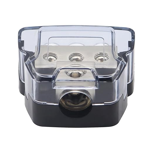 3Way Power Distribution Block 0 GA/ 4 GA in 4 Gauge/8 Gauge Wire Out Ground Blocks 2PCS