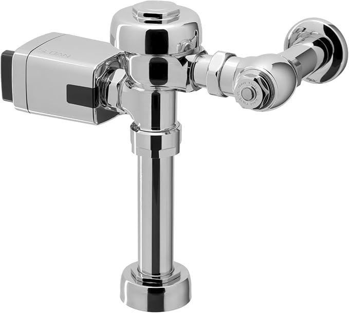 Sloan Regal 111 SFSM Exposed Sensor Water Closet Flushometer, 1.6 GPF Flush Valve - Infrared Sensor w/True Mechanical Override, Single Flush, Fixture Connection Top Spud, Battery Powered, 3980095