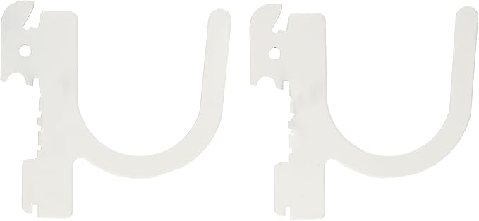 Wall Control 3in Reach U-Hook Accessory “U” Shaped Slotted Metal Pegboard Hook Pegboard and Slotted Tool Board – White