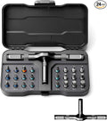 24 in 1 Magnetic Screwdriver Set,Upgrade DIY Ratchet Screwdriver Set with Detachable Ratchet Handle- Precision Repair Tool Kit for Furniture,Computer,Bicycle,Electronics,Phone,Watch
