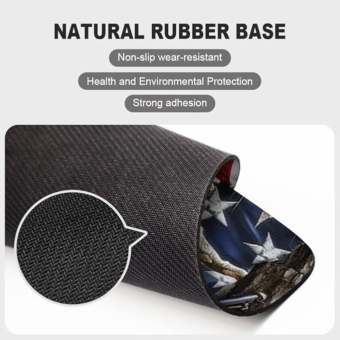American Flag Eagle rip Oak camo Square Mouse pad, Texture, Waterproof, Anti Slip Rubber Base, Computer Mouse pad, Laptop Mouse pad