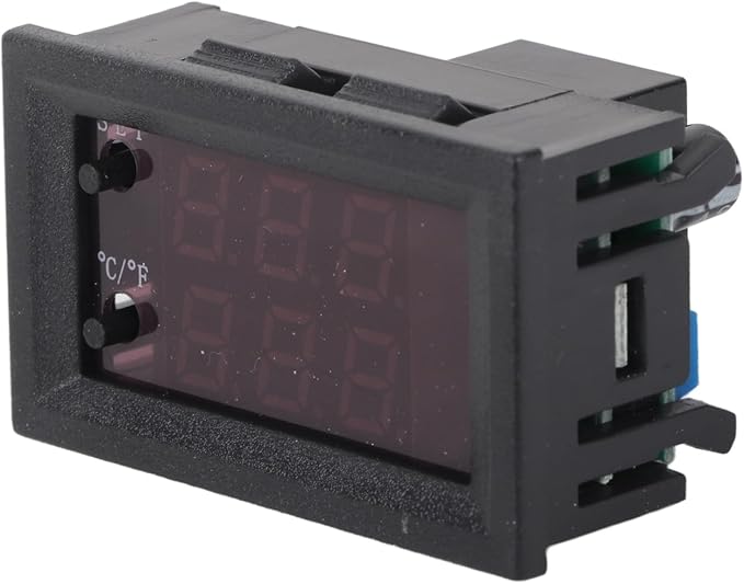 Fayelume Temperature Controller, Digital Display DC 12V Thermostat, -50 to 110 Celsius Programmable Temperature Sensor for Home, Heater, Equipment Case
