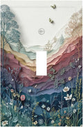 Bvtewkhz Butterfly Nature Floral Plant Leaves 1 Gang Single Toggle Wall Plate Cover Decorative Light Switch Covers Electrical Faceplate Switch Plates for Bathroom Kitchen Home