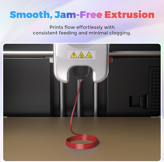 Flashforge 3D Printer Filament Silk PLA 1.75mm 1kg Spool-Dimensional Accuracy +/- 0.02mm (Red)
