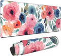 CANFLASHION Desk Pad,Office Desk Mat 31.5"×11.8" Large Gaming Mouse Pad,Durable Extended Computer Mouse Pad,Waterproof Thick Big Mouse Pads with Non-Slip Rubber Base Office Home Watercolor Floral