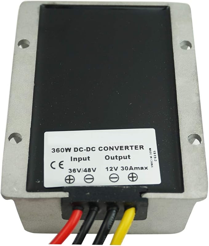 Proshopping Golf Cart DC Converter Regulator, 36V 48V Step Down to 12V 30A 360W Voltage Reducer, Big-Size DC/DC Power Supply Module Buck Transformer - for Golf Cart, Club car, forklifts, Car