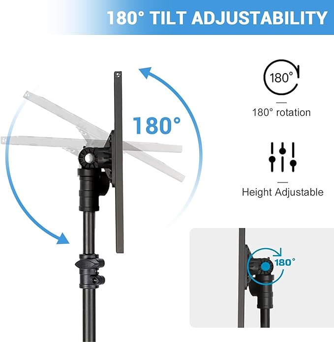 Naiveferry Adjustable Projector Stand Tripod, Laptop Stand Height from 26 to 63 Inch, Multifunctional DJ Rack Stand for Office Home or Studio