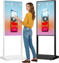 Canlarriz 55 Inch 4K Touchscreen Kiosk, Indoor Capacitive Touch Floor Standing Digital Signage Displays,Advertising Display LCD Kiosk, UHD Interactive Display Poster Android System, HDMI/USB/WiFi