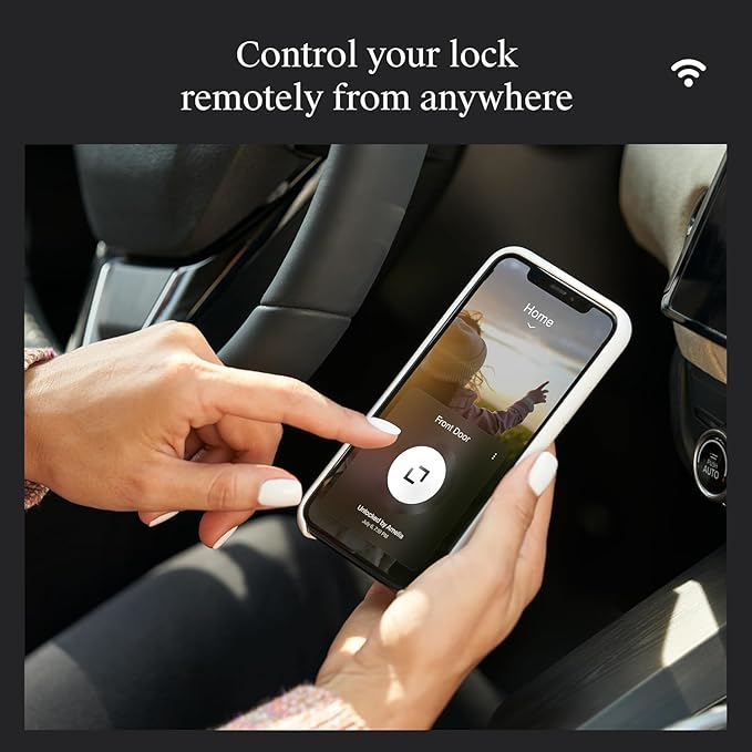 Level Lock+ WiFi Deadbolt Smart Lock - World's Smallest Smart Lock Plus Apple Home Key - Lock/Unlock Anywhere - Level App for iOS & Android - Works with Apple Home, Alexa, GoogleHome (Satin Nickel)