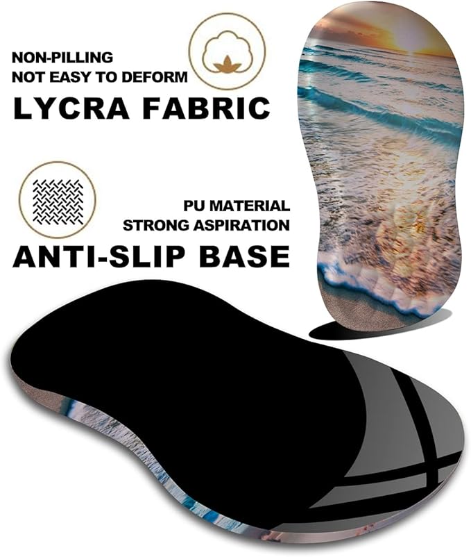 KUOSGM Mouse Pad Wrist Support, Ergonomic Mouse Pad with Massage Dot, Comfortable Computer Mouse Pad for Laptop, Wrist Rest Pain Relief Mousepad with Non-Slip PU Base for Office & Home, 12 x 8 in