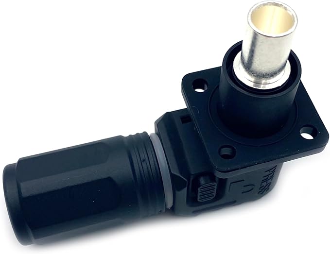 1 Set Battery Energy Storage Connector, 120A 25mm² High Current Connectors Quick Plug Terminal Black Right Angle Plug and Socket IP67 Waterproof Power Adapter Crimping Wiring (120A, Black)