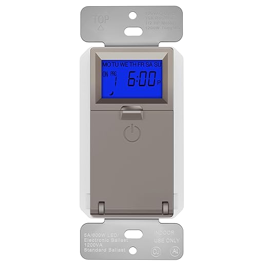TOPGREENER Digital Astronomic Timer Switch, 7-Day Programmable Sunrise Sunset Timer for Lights, Fans, & Motors, Single-Pole or 3-Way, Neutral Wire Required, UL Listed, TGT01-HN-NK, Nickel