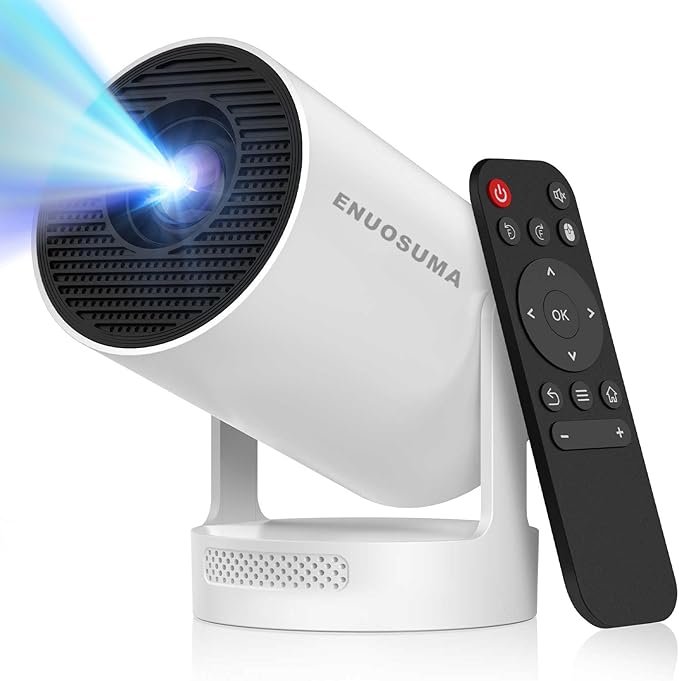 【Electric Focus】Mini Projector, Projector 4K 1080P Support, 260 ANSI Lumens Projector with Wifi and Bluetooth, Upgrade Smart Proyector, 5w Speaker, Auto Keystone Correction 35"-130" Screen HY300 Plus