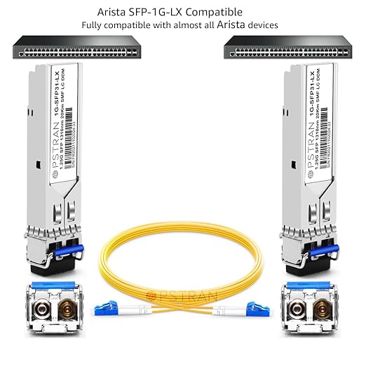 OPSTRAN 1000BASE-LX/LH SFP Optical Transceiver Module Compatible with Arista Networks SFP-1G-LX 1310nm 20km DOM Duplex LC SMF 4 Pack