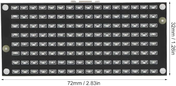Chiffonade LED Control Module 8x16 Panel I2C Communication - 128 LED Display Board DC3.3-5V for Single Board Computers