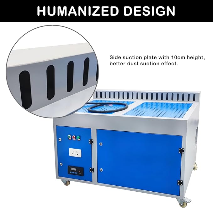 HayWHNKN Metal Working Downdraft Table Dust Collector Vacuum Welding Multi-stage Purification Dust Collector for Grinding Polishing Dusting Welding 31.5''*47.2'' 220V