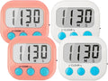 Classroom Timers for Teachers Kids Large Magnetic Digital Timer Teacher Supplies 4 Pack-Pink White