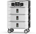IEE 7680Wh Portable Power Station, 120/240V 5000W AC Output, Lifepo4 Home Battery Backup Expandable to 10kWh, Solar Generator for Home Use, Emergency, Camping, RV