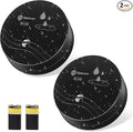 Geevon 2 Pack Water Leak Detectors, 100dB Water Sensor Alarms Flood Detector for Basements, Bathrooms, Laundry Rooms, Kitchens, Garages, and Attics, Water Alarms Battery-Operated (Battery Included)