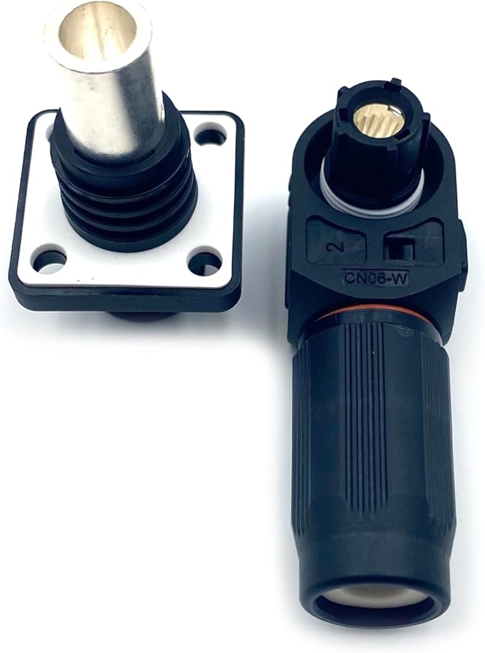 1 Set Battery Energy Storage Connector, 400A High Current Connectors Quick Plug Terminal Black Right Angle Plug and Socket IP67 Waterproof Power Adapter Crimping 150mm² Wiring (1500V)