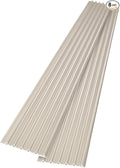 Art3dwallpanels Slat Wall Paneling, 104'' x 6.3'' Glossy Metal Finish WPC Soundproof 3D Wall Panels for Interior Wall Decor, 8 Pack Wavy Grain Panel Wall Slats, Champagne Silver
