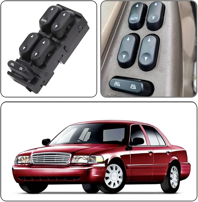 AiYiGu Power Window Switch Control Button Compatible with Ford F250 F350 F450 F550 Explorer Excursion Crown Victoria, Mercury Grand Marquis Marauder Mountaineer 2002-2006 Replace 1L2Z14529BA