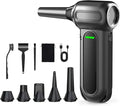 ANABOX Electric Air Duster – 150,000 RPM Brushless Cordless Blower, 4-Speed Adjustable, 8000mAh Rechargeable Battery, LED Light, for Computer, Keyboard, Car, Home & Outdoor Cleaning