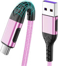 Durcord USB C Cable,2Pack 6ft Fast USB Type C Charging Cable for Android/Phone/Pad/Laptop, Type C Charger Braided USB Cable Compatible with iPhone 15 Pro/Plus/Max/Android/Phone/Pad Rose Gold
