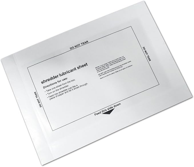 laffeya Paper Shredder Sharpening & Lubricant Sheets & Shredder Cleaning Sheets (12 Pack)