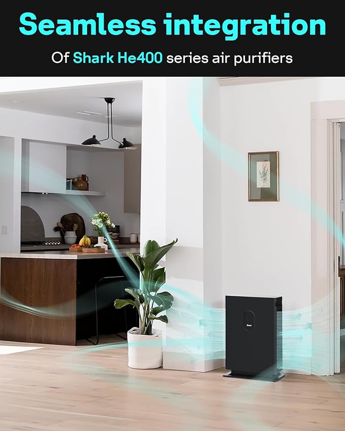 Leemone 2 Pack Filter Replacement for Shark Air Purifier 4, Compatible with Shark HE400, HE401, HE401C, HE401NP, HE402, HE402C, HE405, UA415, Compare Part No. HE4FKBAS, HE4FKPET, HE4FKPETMB, HE4FKPRO