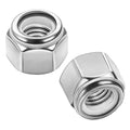 MewuDecor #10 32 Nylon Insert Hex Lock Nuts Locknuts, 304 Stainless Steel 18-8, Bright Finish, 100 PCS