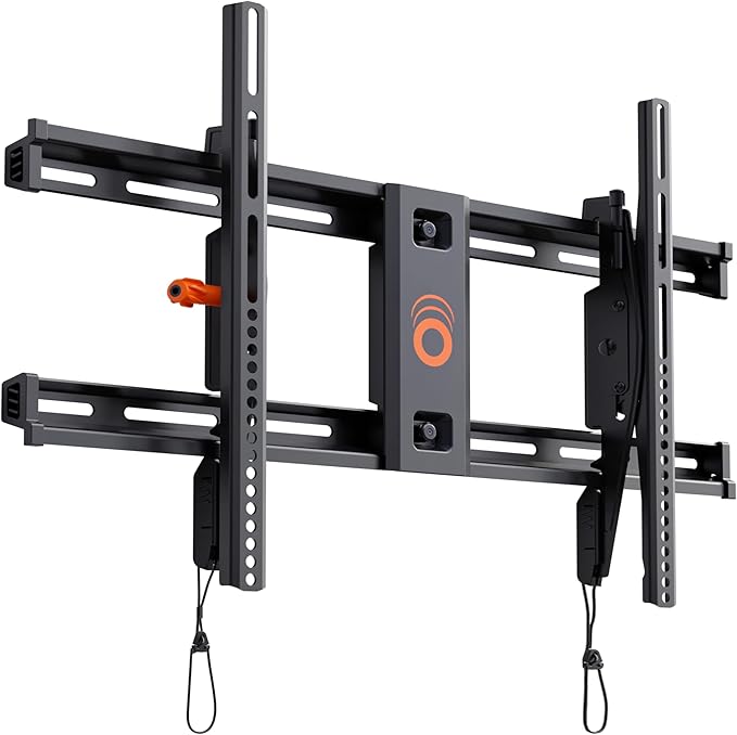 ECHOGEAR Wall Mount TV Bracket for TVs Up to 90" - Low Profile Design Tilts to Eliminate Glare - Includes Drilling Template & Can Be Leveled After Install - UL Listed for Safety
