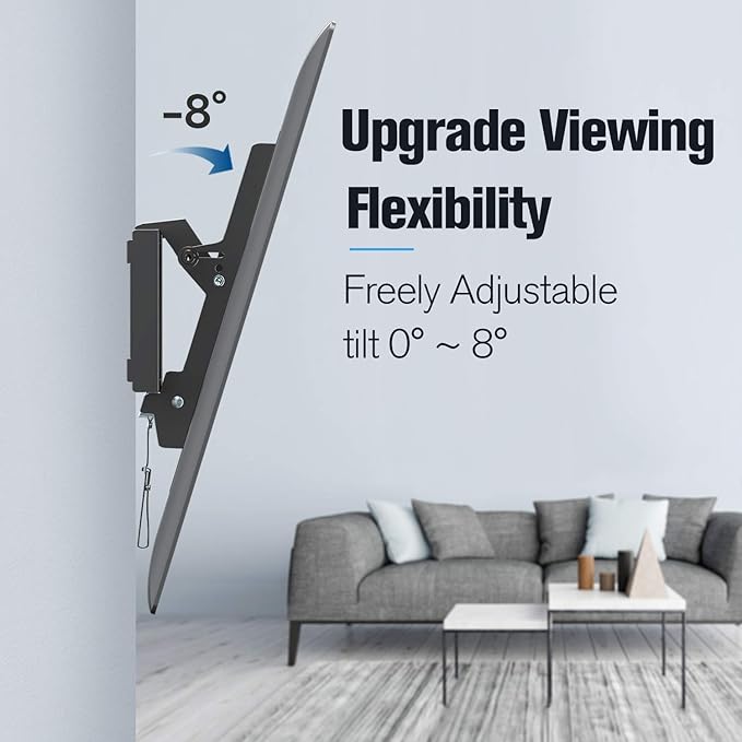 Mounting Dream TV Wall Mount for 37-70 Inch Flat Screen TV - Tilting, Low Profile Space Saving - Max VESA 600 x 400, 132lbs MD2868-LK