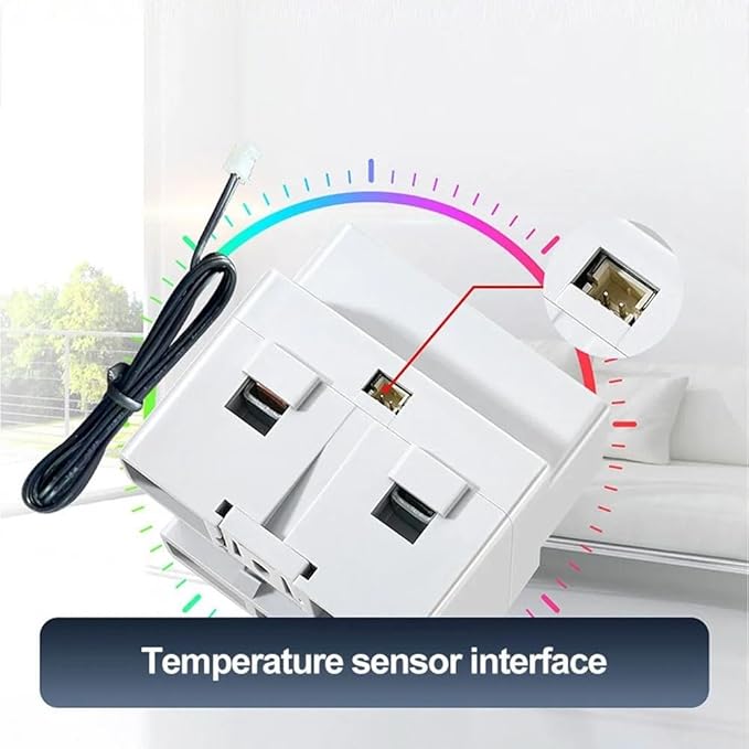 LCD Digital Energy Meter, Single Phase Energy Meter, Din Rail Electricity Usage Monitor, Power Usage Monitor AC170V~270V Power Voltage Meter(KWS-302WF)