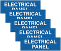 All Quality Basic Electrical Panel Sign - Fire Regulation Safety Compliance Sign - Blue - Small (5 Pack)