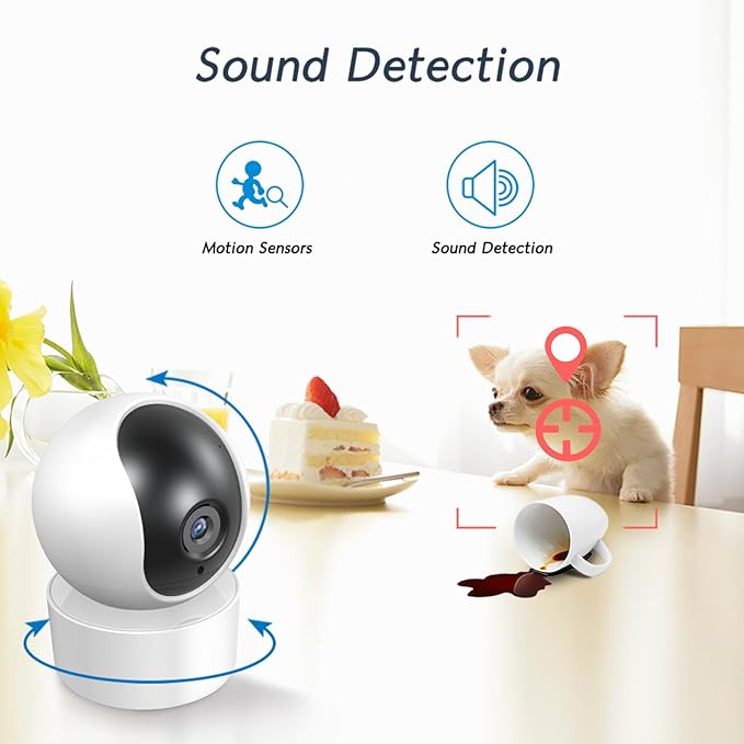 PGST WiFi Home Alarm System with T53W 5MP HD Security Camera,Wireless Home Security Systems with Door and Window Sensors,Remote,APP Instant Alerts for Villa,Apartment,Pets,Kids Safety,No Monthly Fee